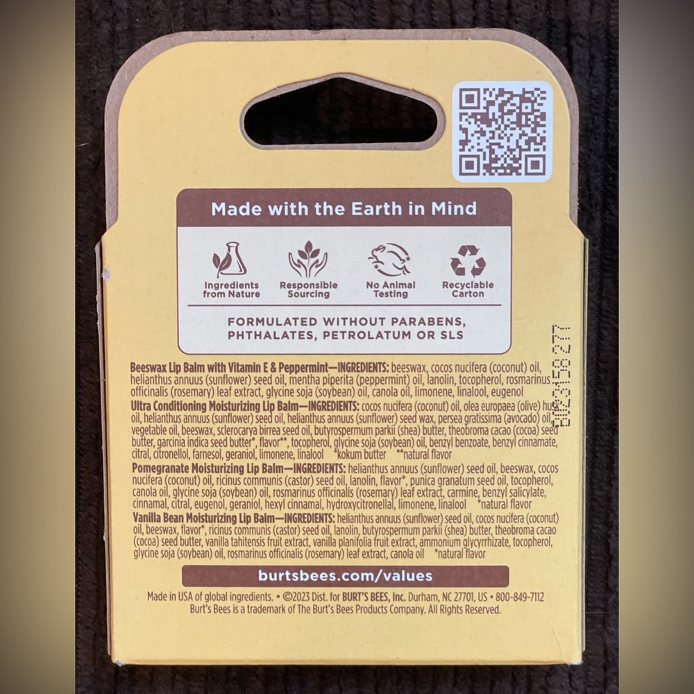 Burt’s Bees Lip Balms — Conditioning 4 Pack Set - Picture 7 of 16